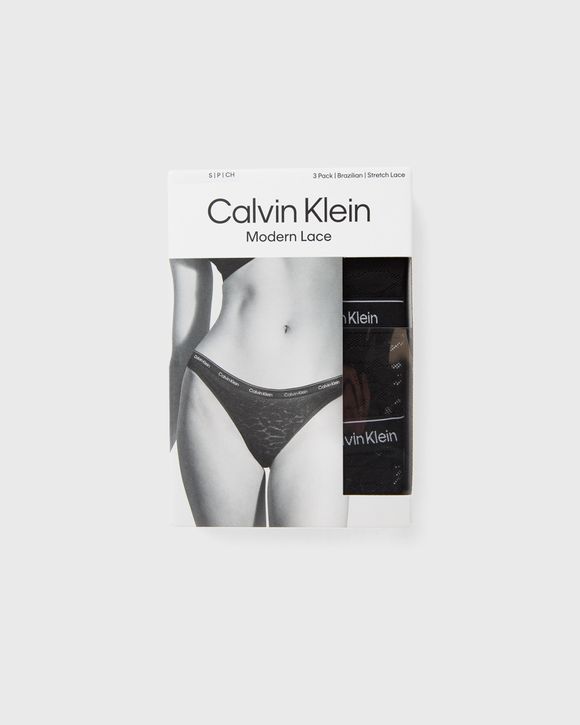 Calvin Klein Underwear WMNS 3 PACK BRAZILIAN (LOW-RISE) Black