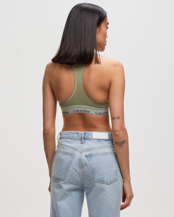 Denim Zip Up Bralette Top Calvin Klein®