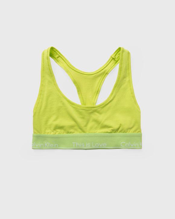 Calvin Klein Underwear Wmns Unlined Bralette Green - Womens - (Sports ) Bras  Calvin Klein Underwear