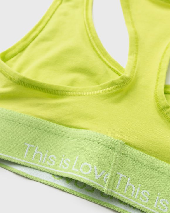 Calvin Klein Unlined Bralette Bra - Lime Green