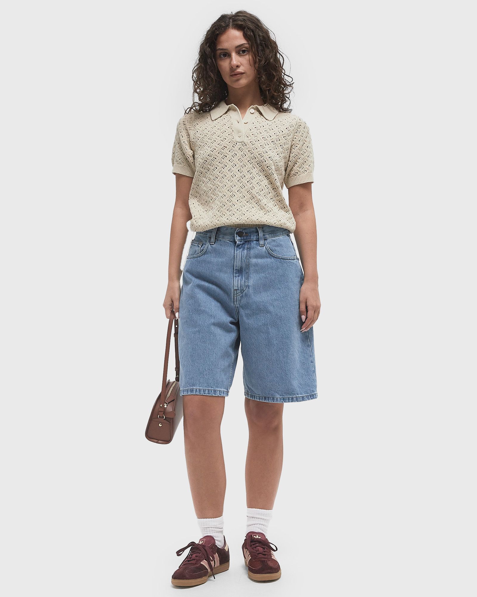 LAVENDER POINTELLE POLO