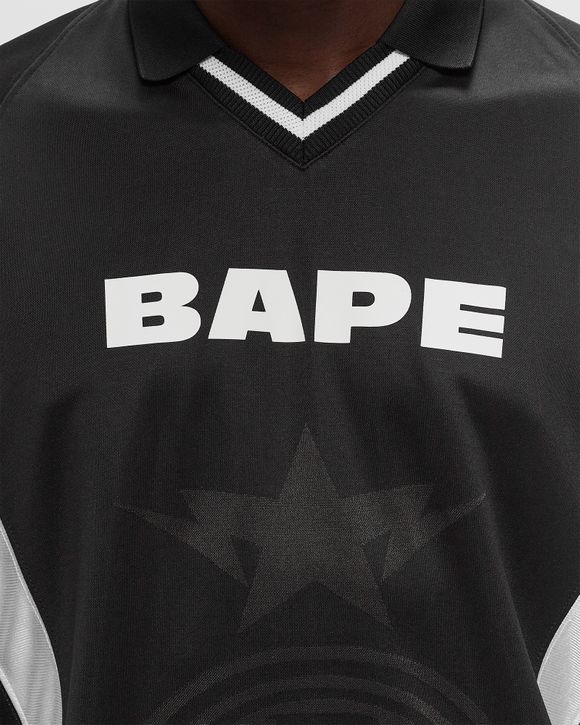 A Bathing Ape MULTI LOGO RELAXED FIT SOCCER JERSEY White