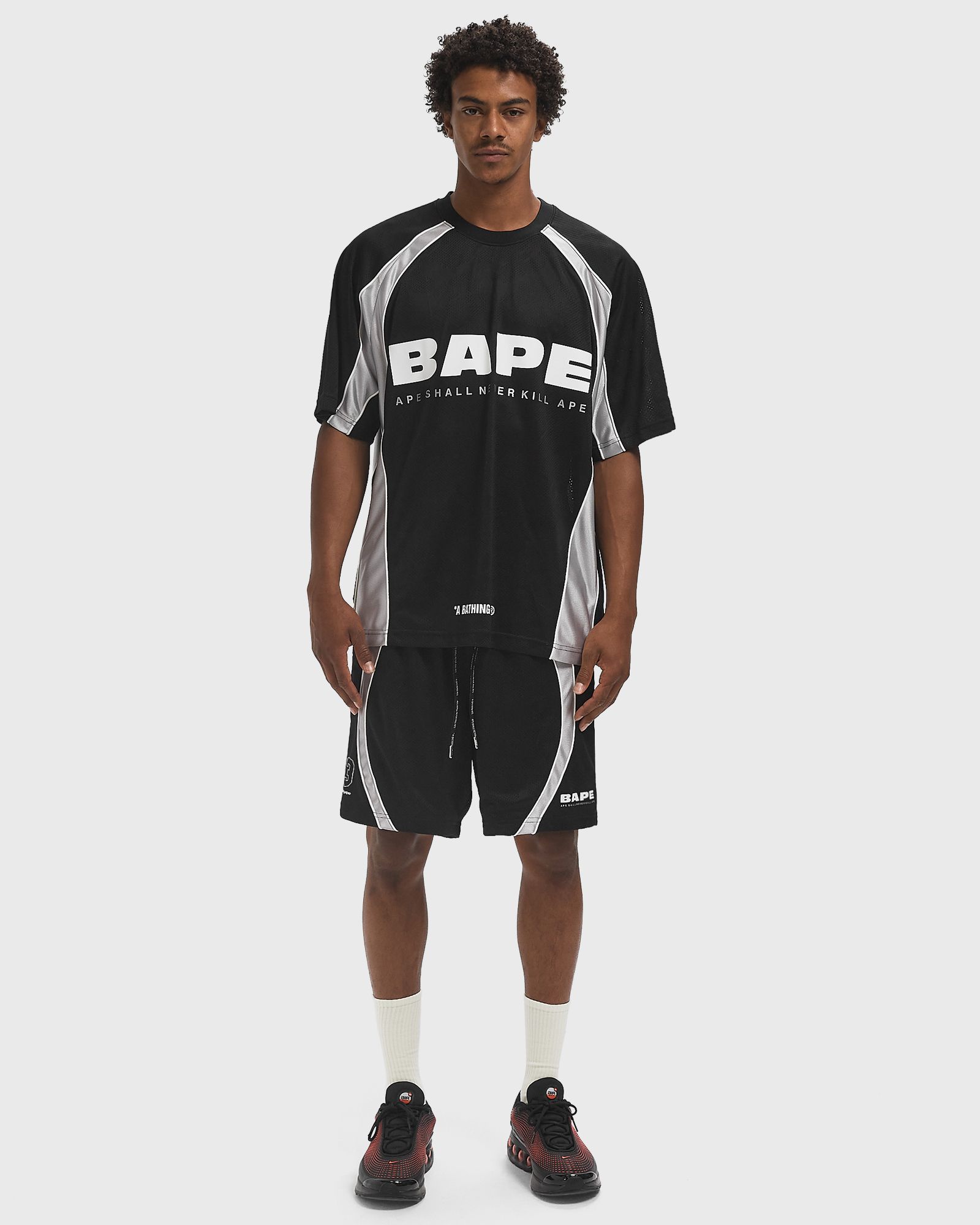 SOLID CAMO JACQUARD MULTILOGO RELAXED FIT FOOTBALL JERSEY