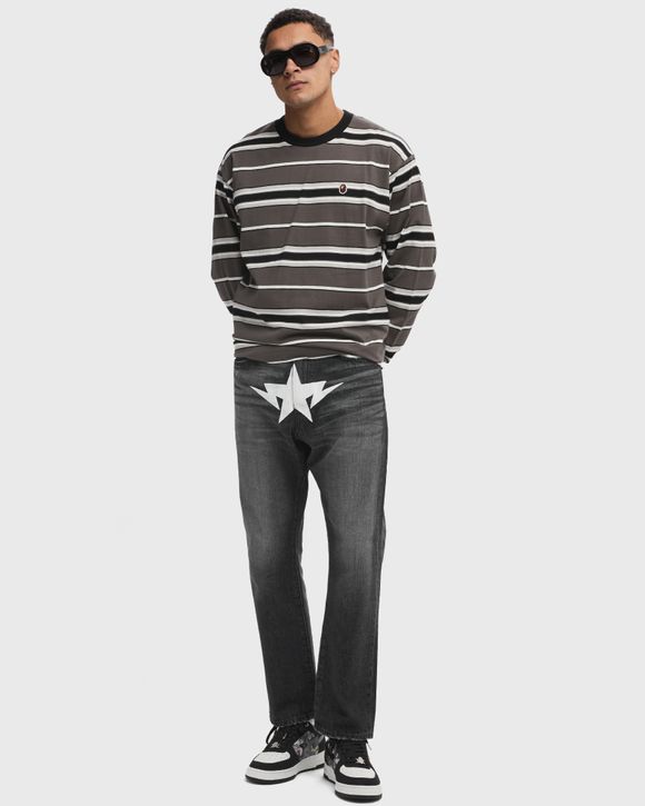 A Bathing Ape TWIN STA RELAXED FIT 13 OZ DENIM PANTS Black