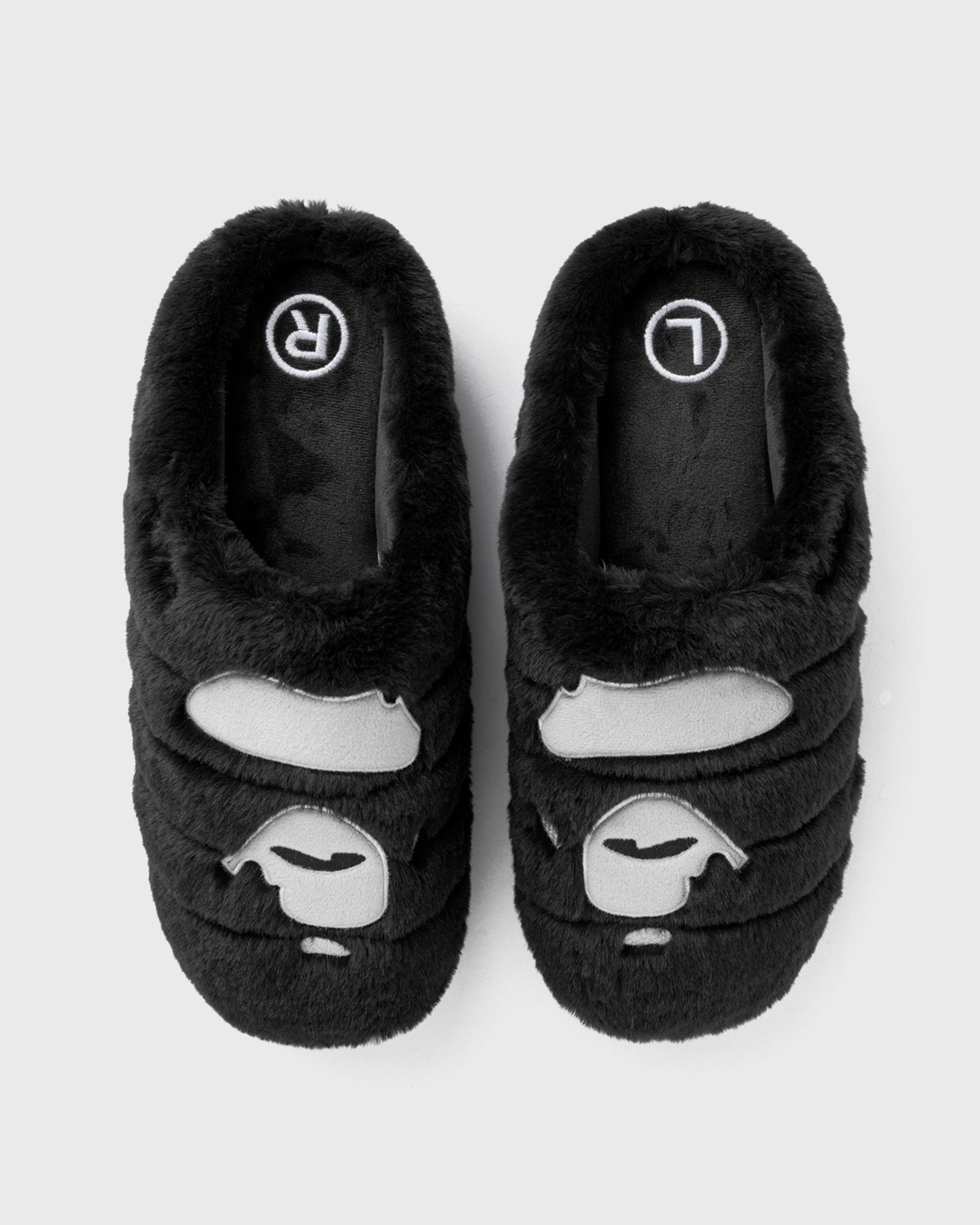 A Bathing Ape BAPE x SUBU APE HEAD PAFFER SANDALS Black