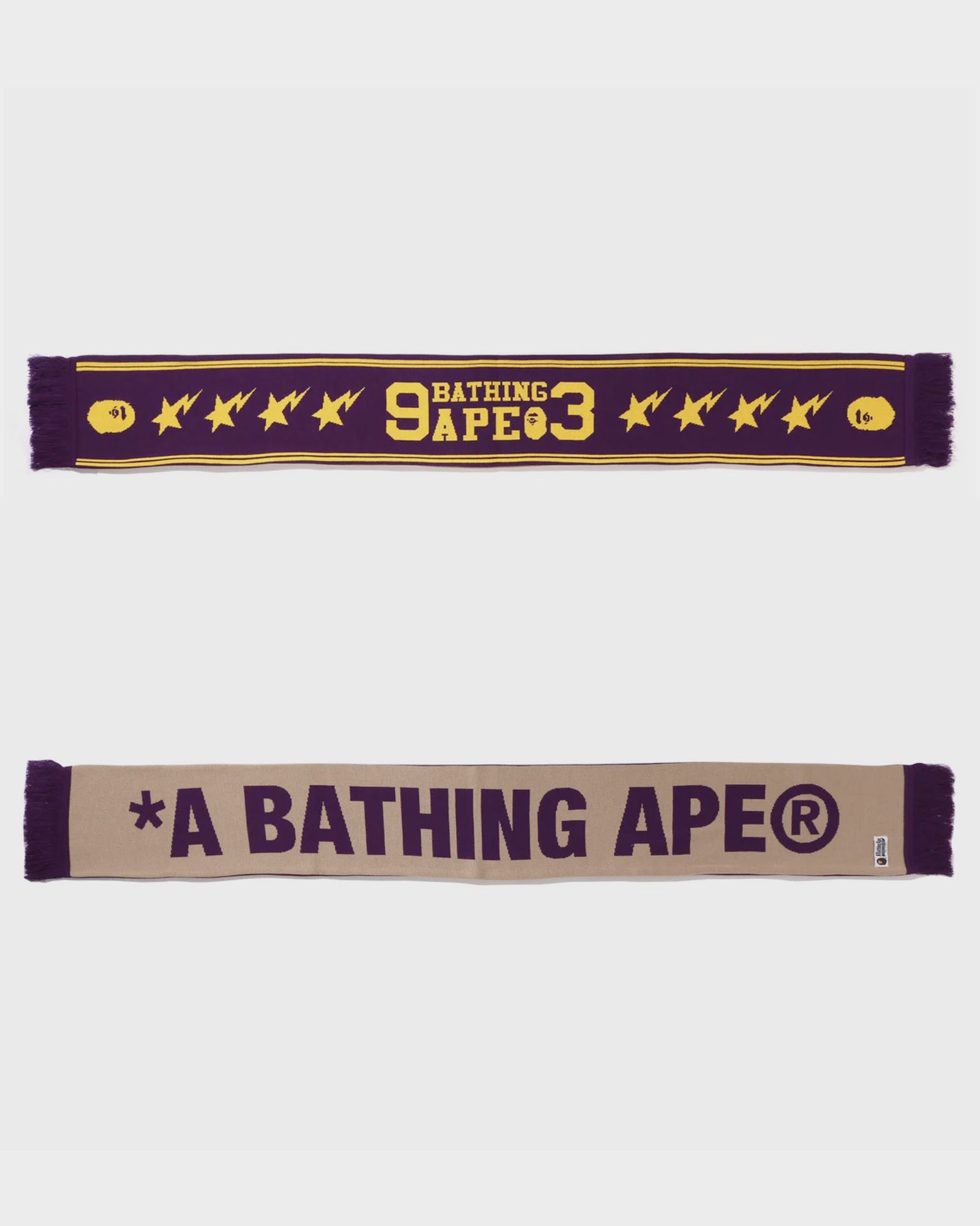 JACQUARD BAPE LOGO LONG SCARF
