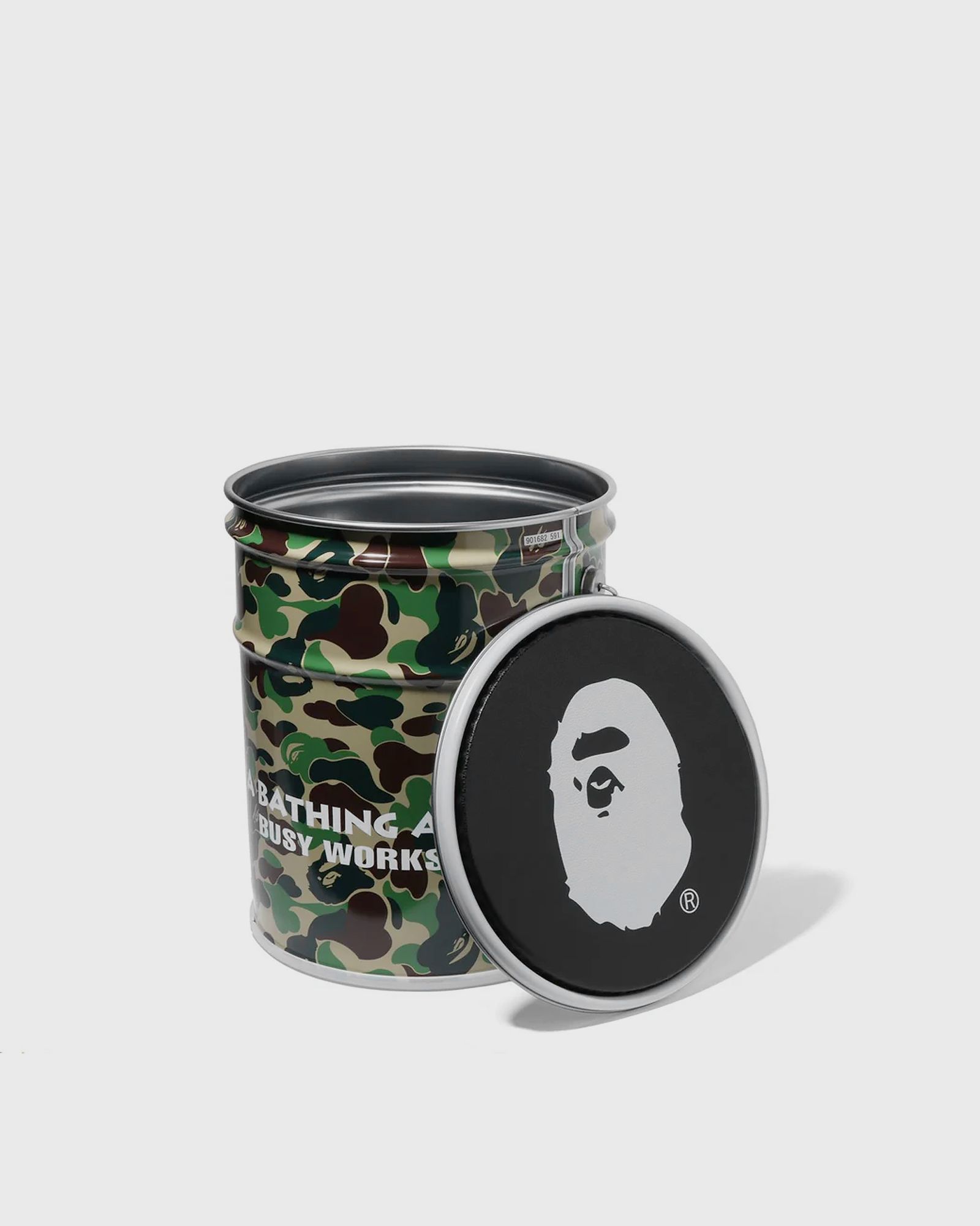ABC CAMO STEEL CAN STOOL
