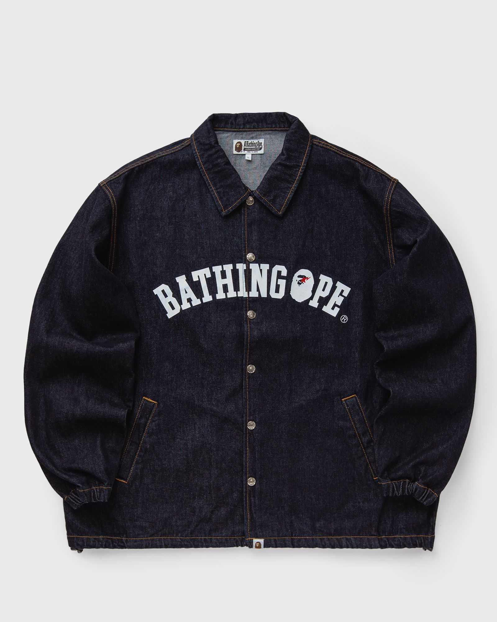 BATHING APE RELAXED FIT DENIM COACH JACKET