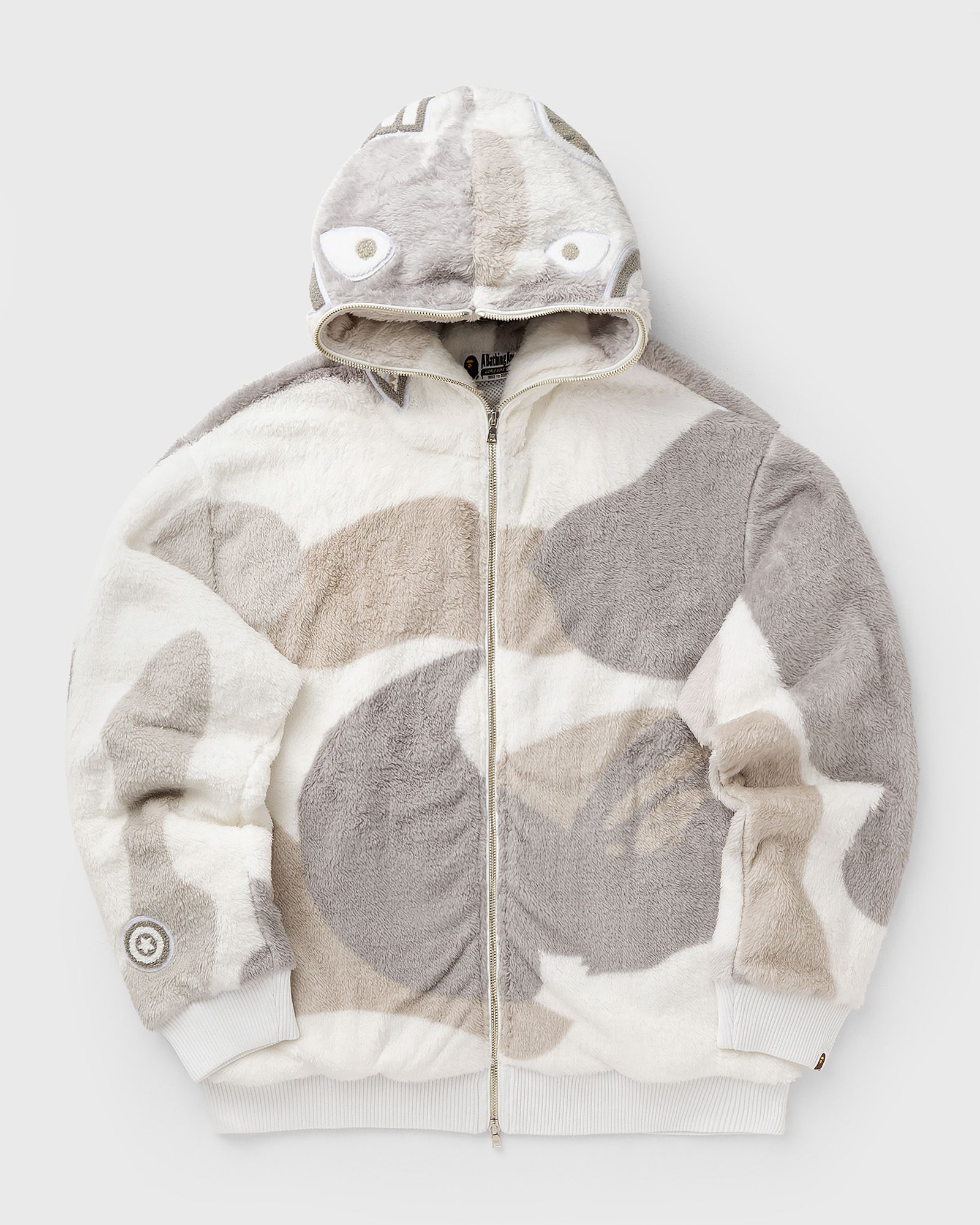 COLOR CAMO SHARK FULL ZIP SHERPA JACKET