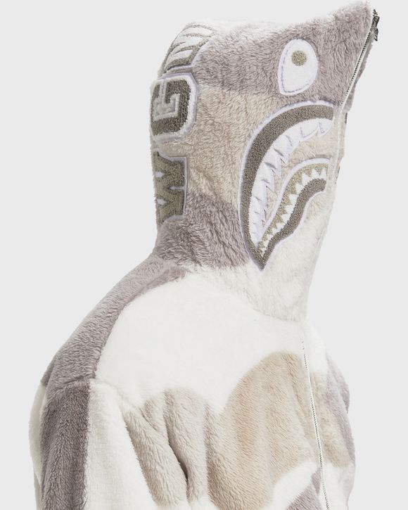 COLOR CAMO SHARK FULL ZIP SHERPA JACKET