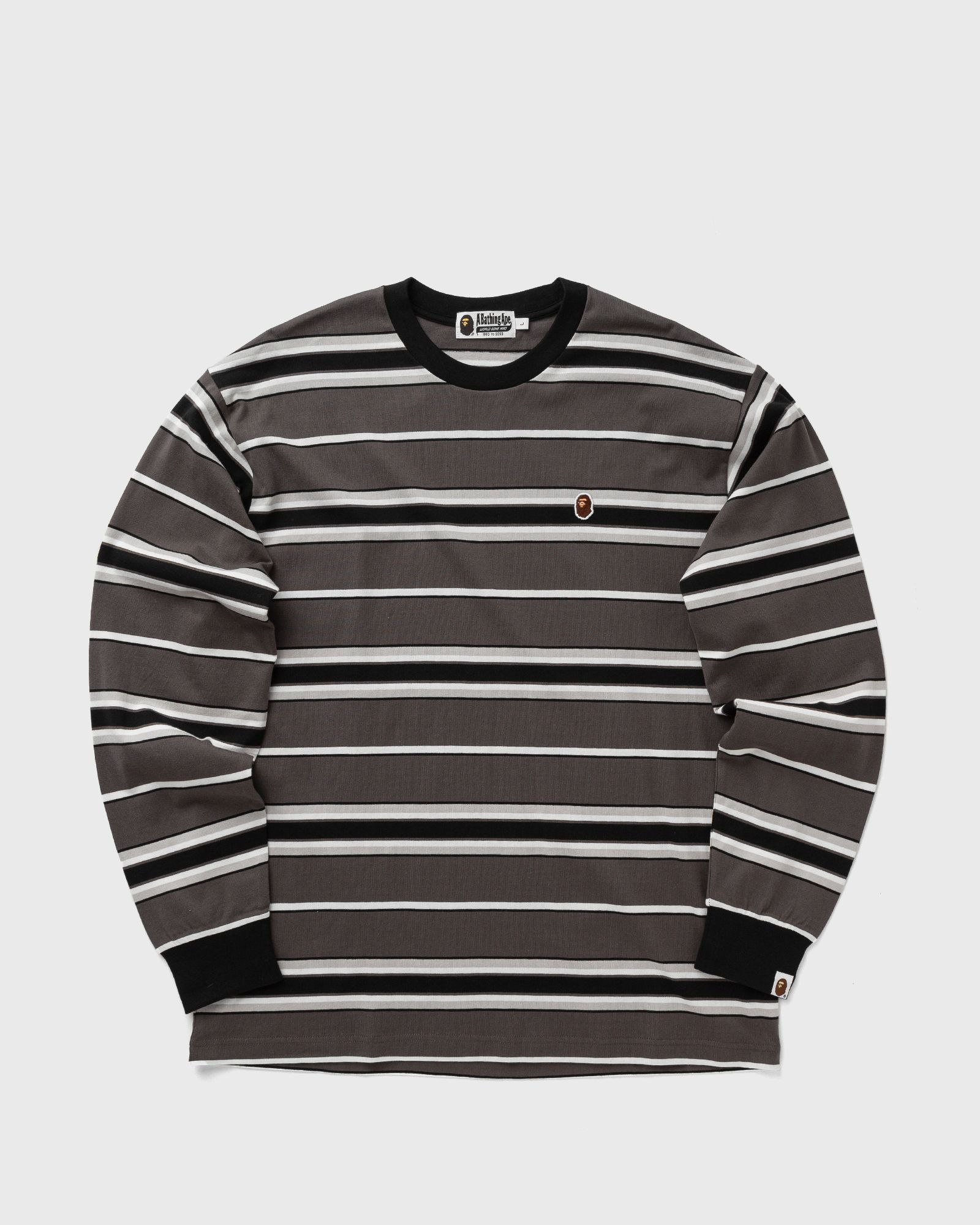 APE HEAD ONE POINT STRIPE LS TEE