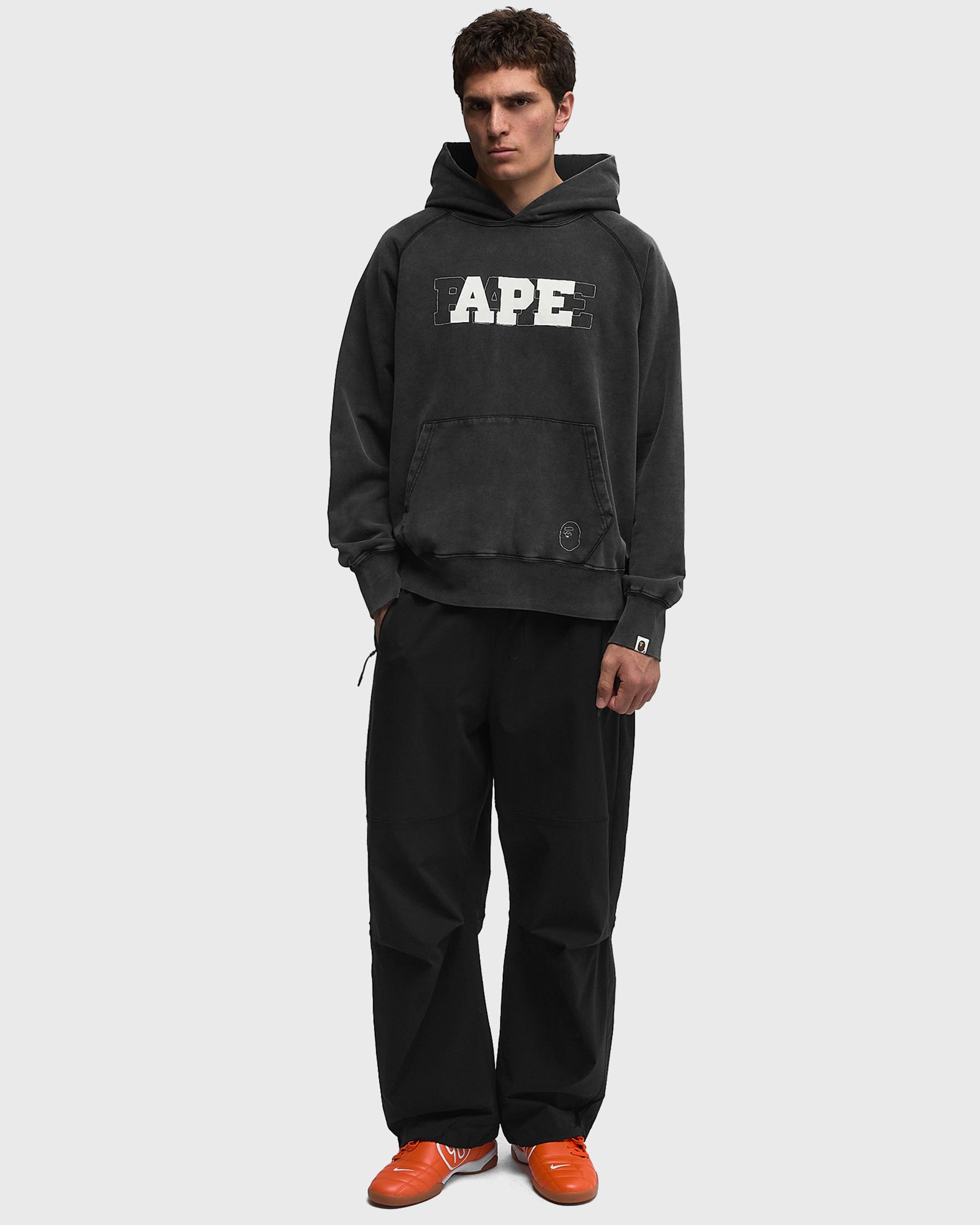 WASHED EFFECT RELAXED FIT PULLOVER HOODIE