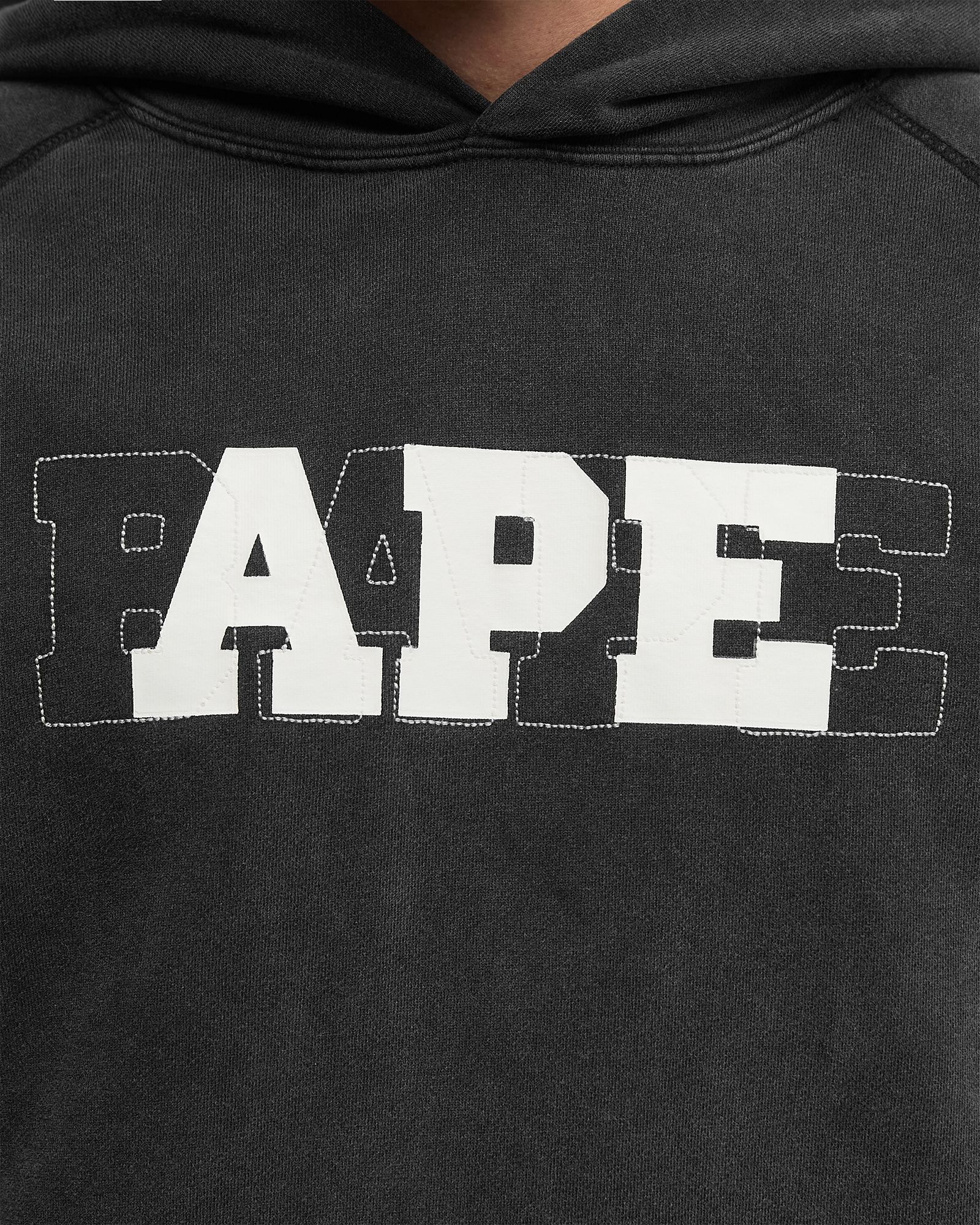 WASHED EFFECT RELAXED FIT PULLOVER HOODIE