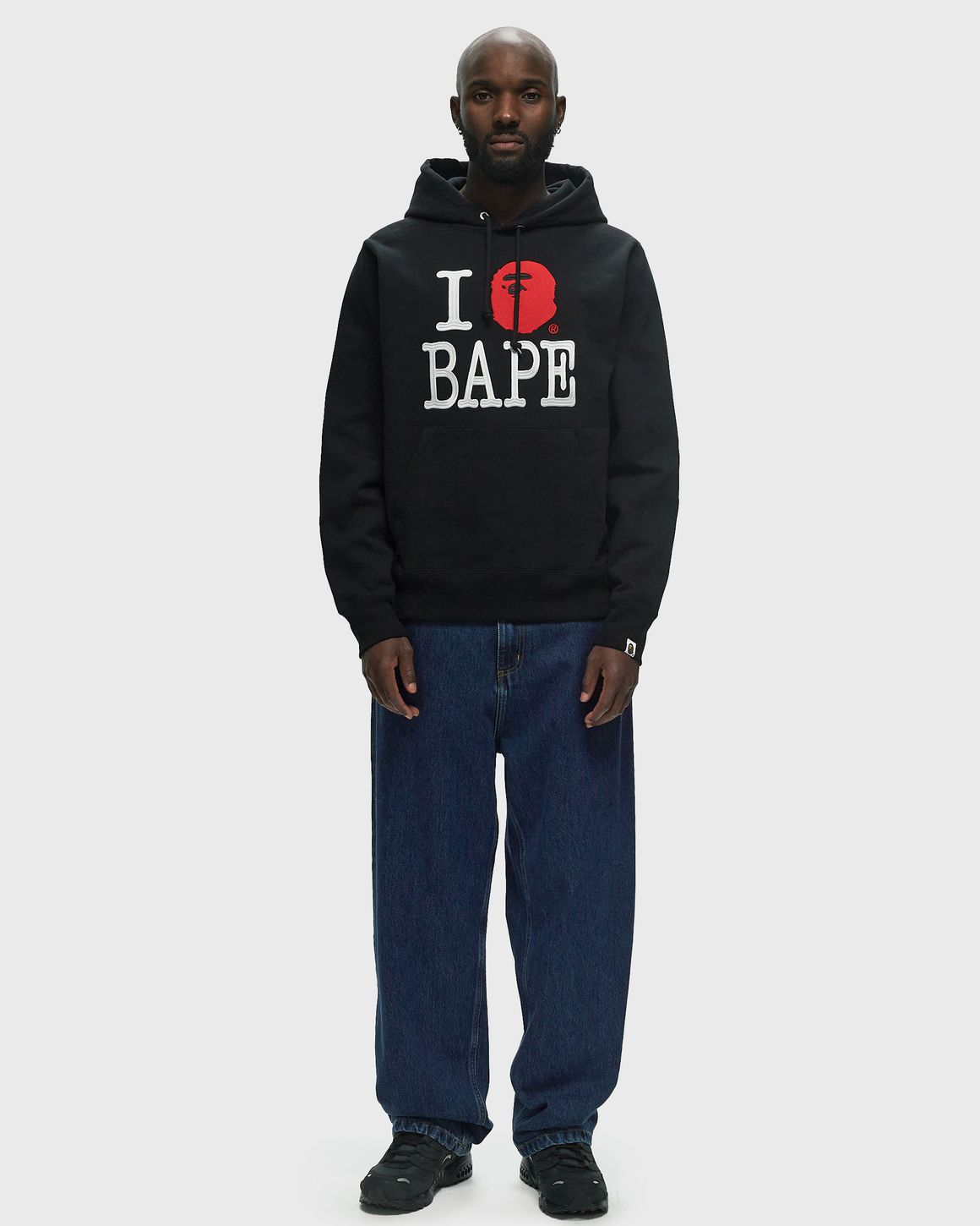 A Bathing Ape I LOVE BAPE PULLOVER HOODIE Black BSTN Store