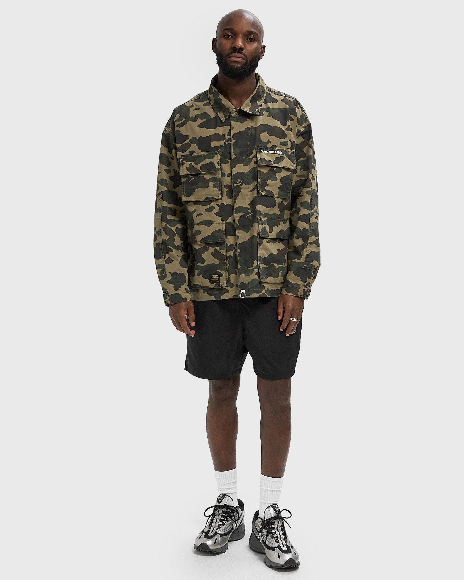 1ST CAMO HEAVY WASHED MULTI POCKET CARGO LS SHIRT