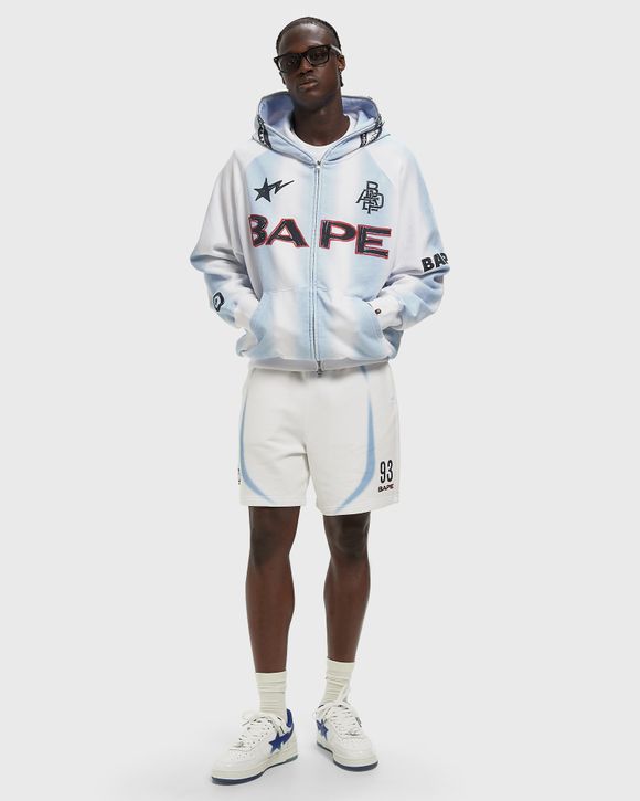 HEAVY WASH HAND DRAW FOOTBALL LOGO RELAXED FIT SWEAT SHORTS
