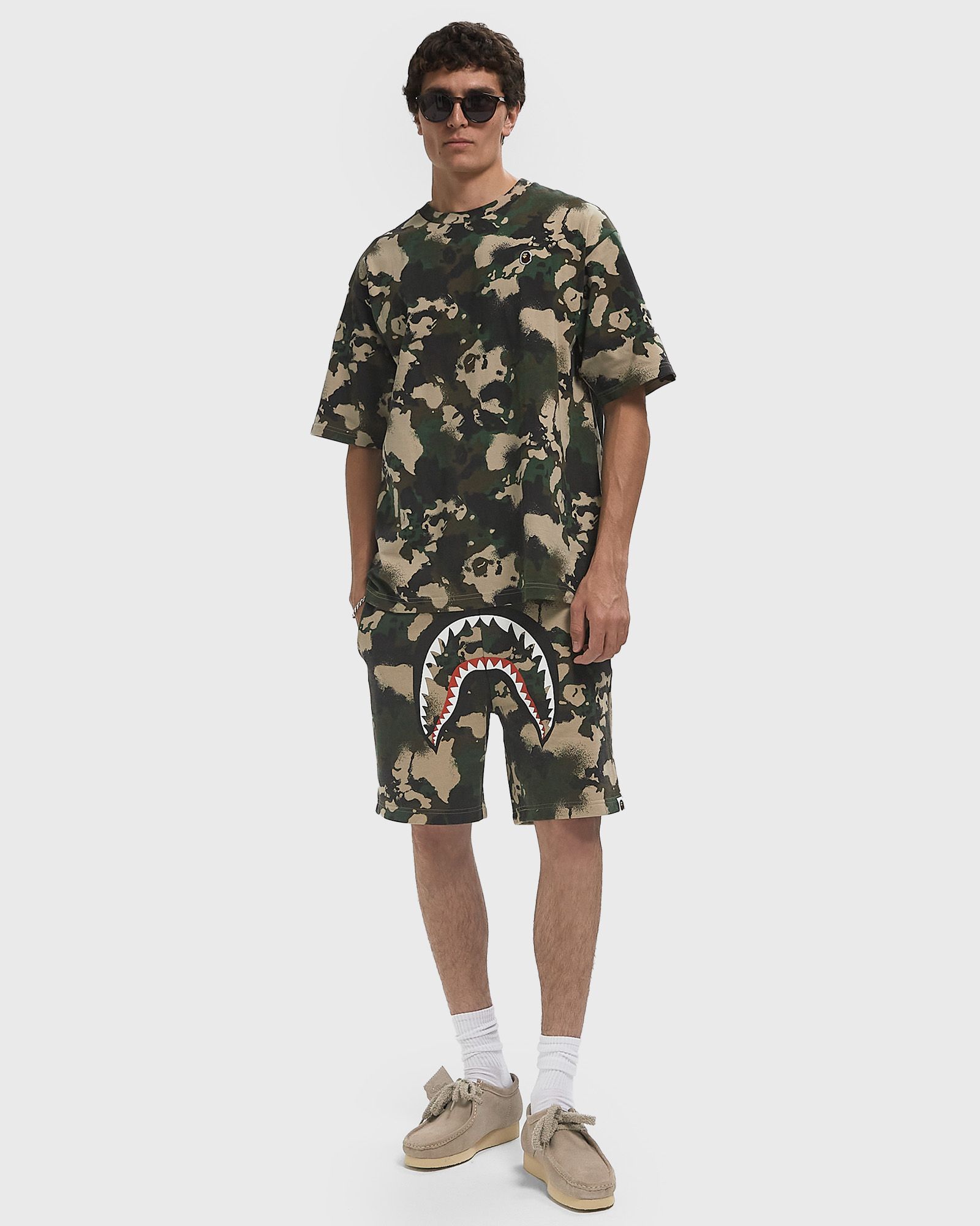 MAP CAMO REGULAR FIT SHARK SWEAT SHORTS