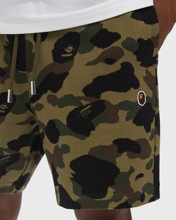 1ST CAMO JACQUARD ONE POINT RELAXED FIT SWEAT SHORTS