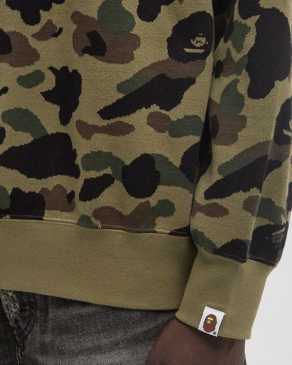 A Bathing Ape 1ST CAMO JACQUARD COLLEGE RELAX FIT CREWNECK A Bathing Ape 1ST CAMO JACQUARD COLLEGE RELAX FIT CREWNECK