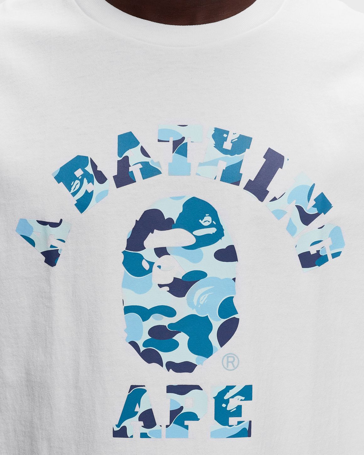 A Bathing Ape ABC CAMO COLLEGE TEE White BSTN Store