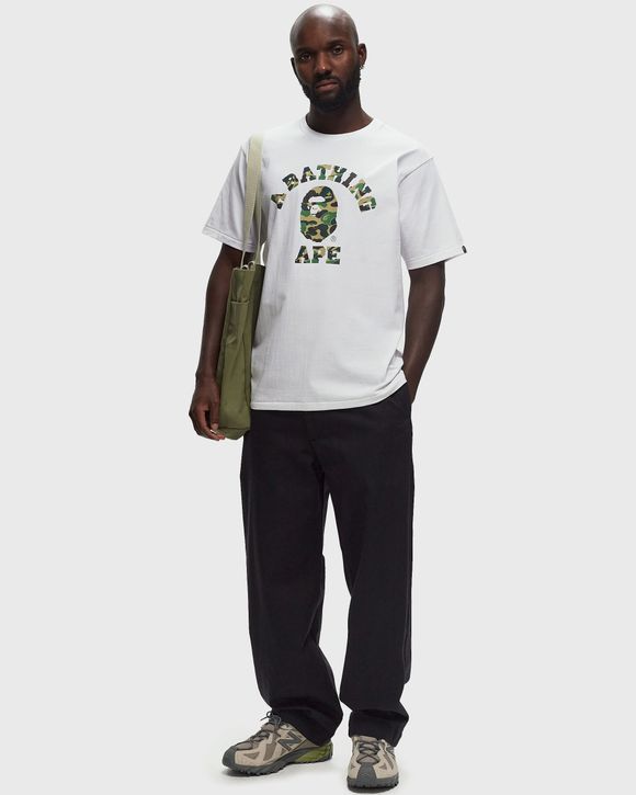 A Bathing Ape ABC CAMO COLLEGE TEE White | BSTN Store