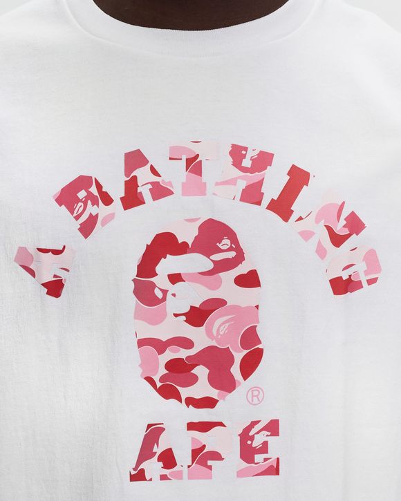 A Bathing Ape ABC CAMO COLLEGE TEE White | BSTN Store