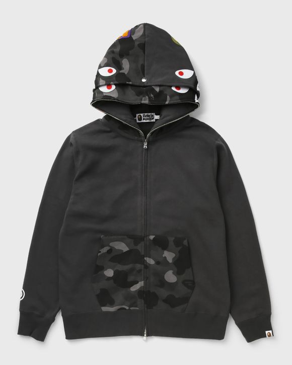 COLOR CAMO SHARK FULL ZIP DOUBLE HOODIE