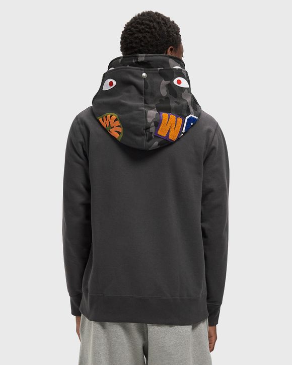 COLOR CAMO SHARK FULL ZIP DOUBLE HOODIE