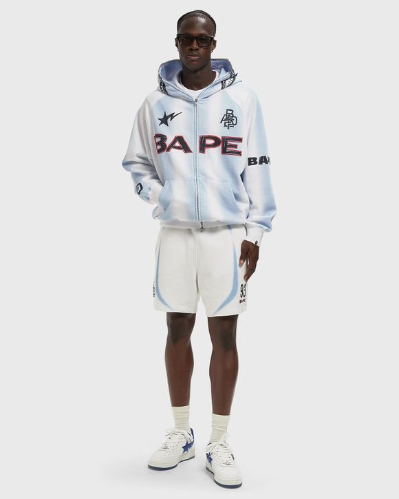 HAND DRAW FOOTBALL SHARK RELAXED FIT FULL ZIP HOODIE