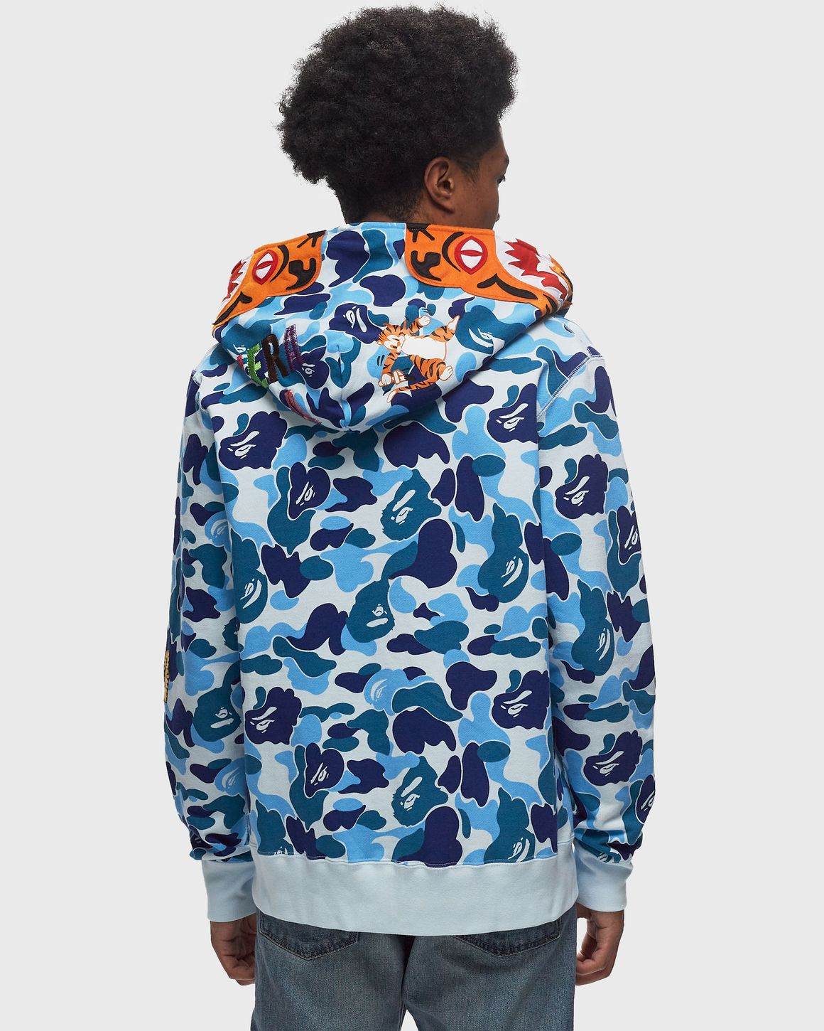 Bape camo hoodie blue best sale