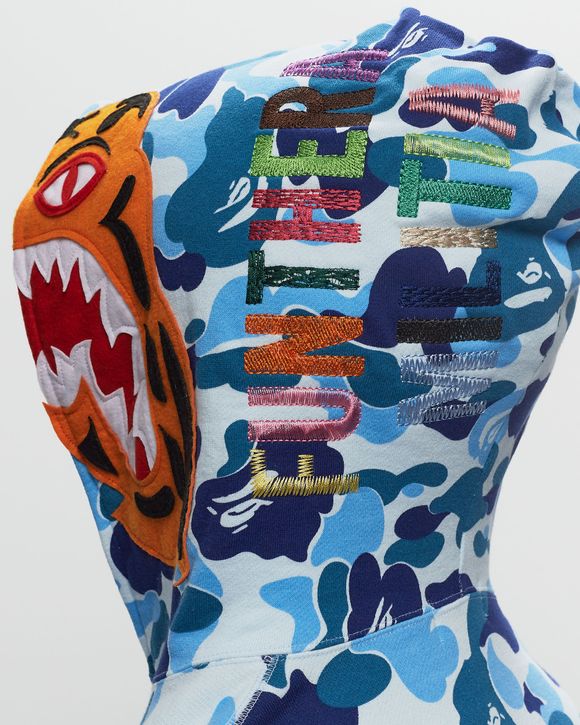 A Bathing Ape ABC CAMO TIGER FULL ZIP HOODIE Blue BSTN Store