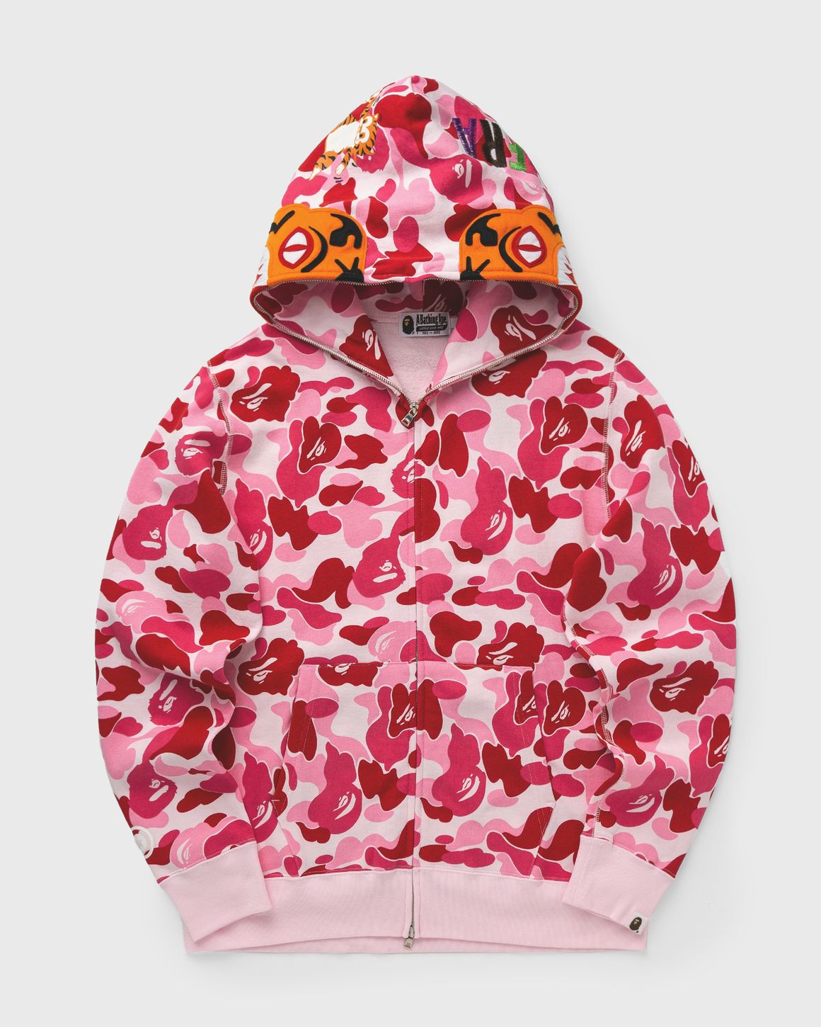 A Bathing Ape ABC Camo Tiger Full Zip Hoodie Pink Pink MD