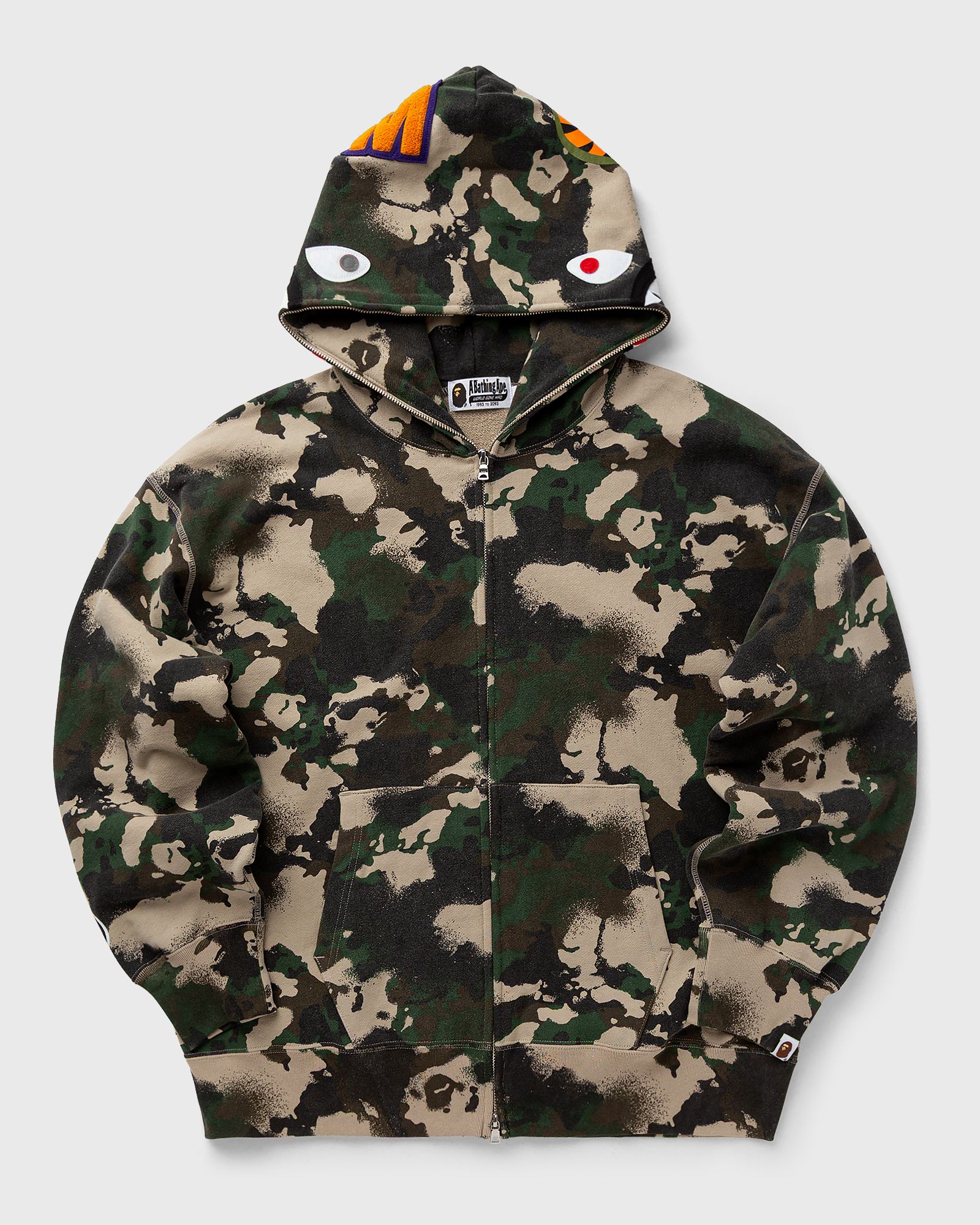 MAP CAMO SHARK RELAXED FIT FULL ZIP HOODIE