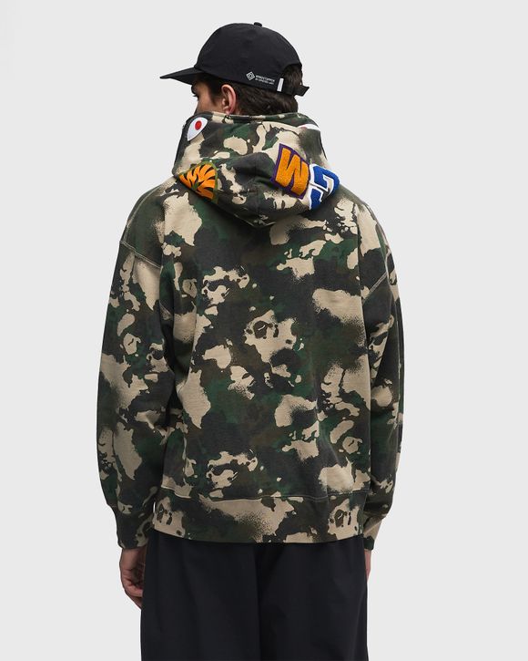 大人気 A BATHING APE MAP CAMO SHARK RELAXED FULL ZIP HOODIE A BATHNIG APE Men's MAP CAMO SHARK RELAXED FIT FULL ZIP