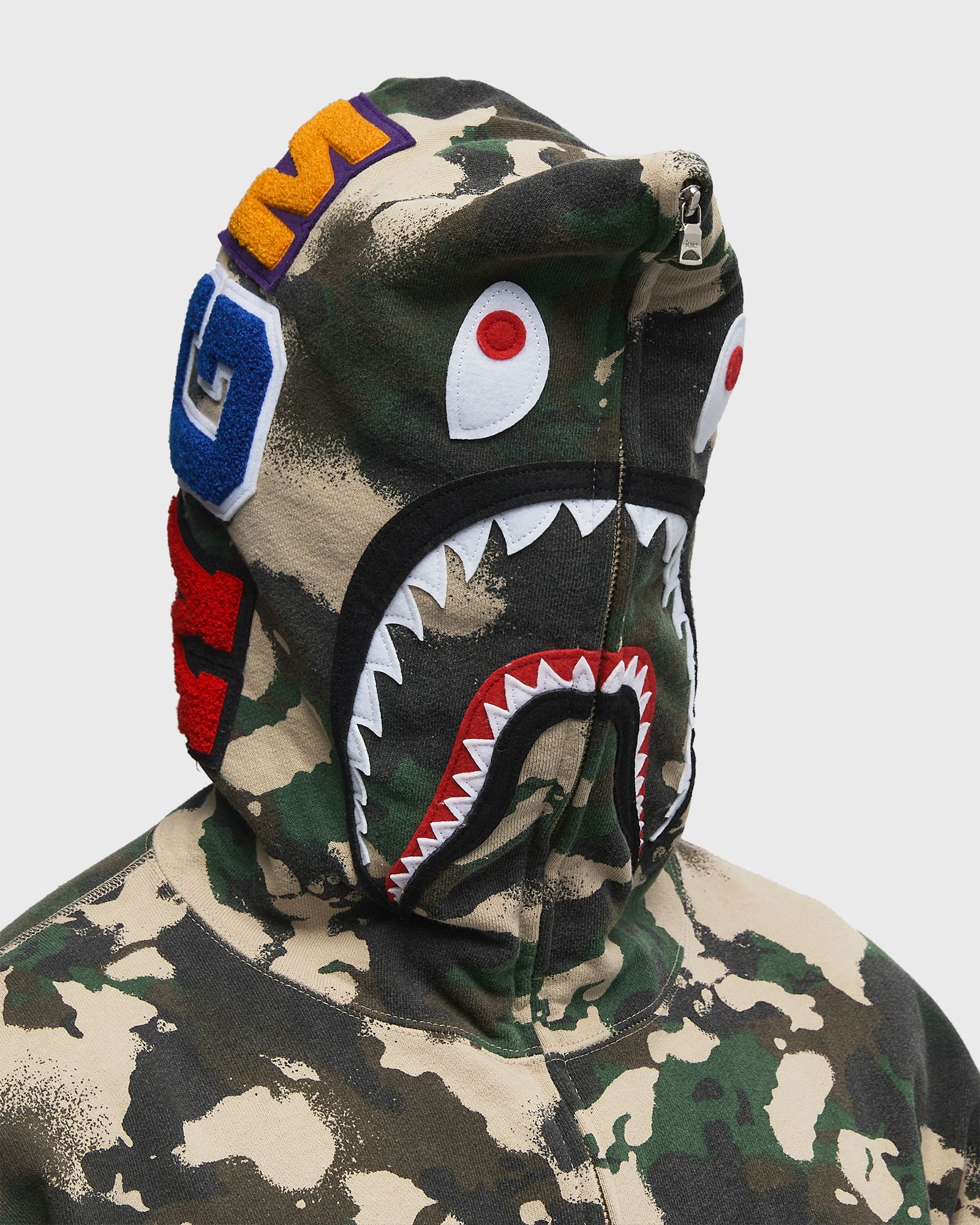 MAP CAMO SHARK RELAXED FIT FULL ZIP HOODIE