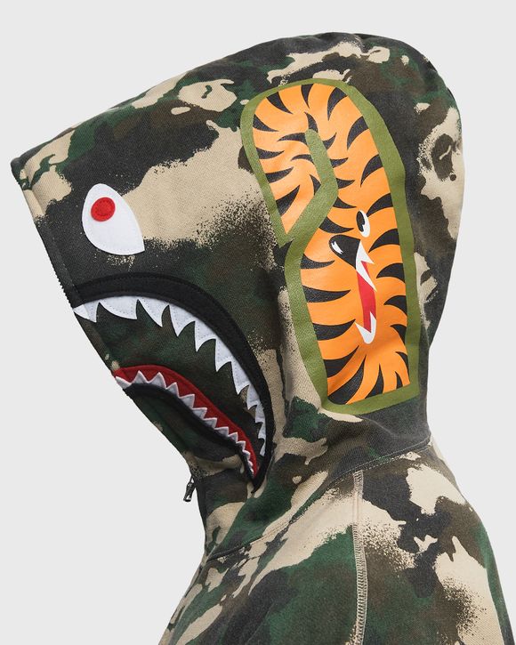 MAP CAMO SHARK RELAXED FIT FULL ZIP HOODIE