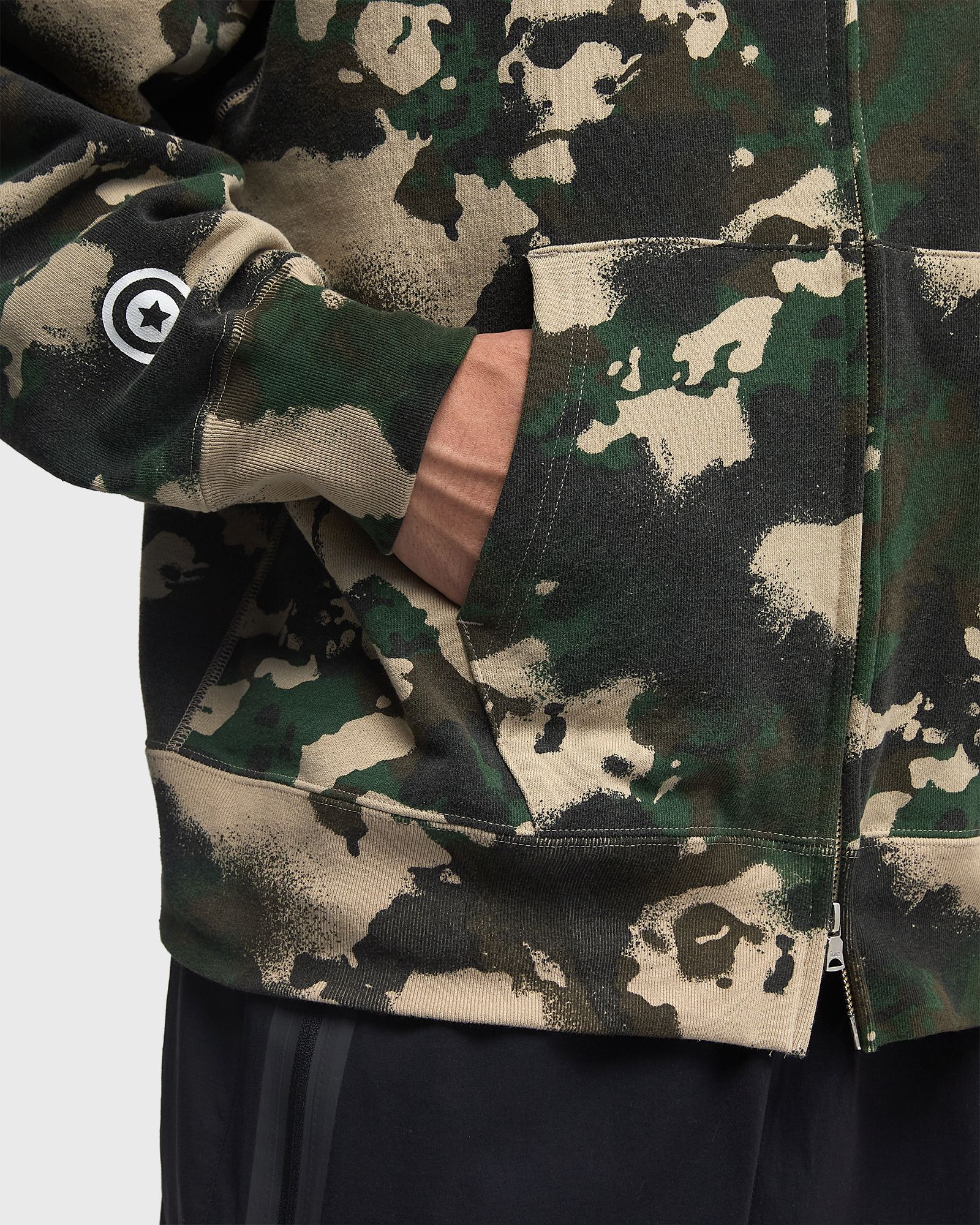 MAP CAMO SHARK RELAXED FIT FULL ZIP HOODIE