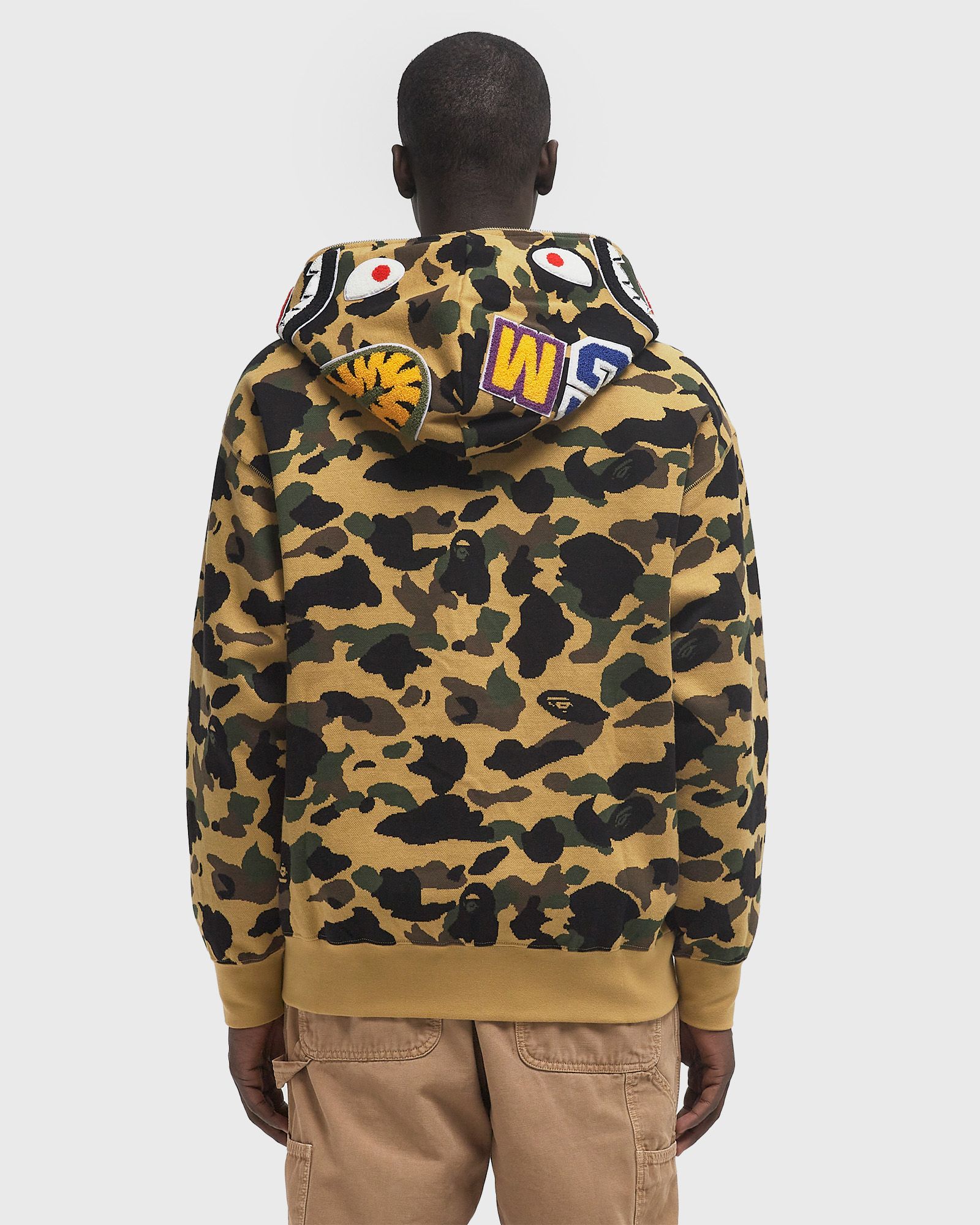J*1様 A BATHING APE 1ST CAMO SHARK MA-1 BAPE SHARK MA-1 bomber jacket 1st camo green A Bathing Ape