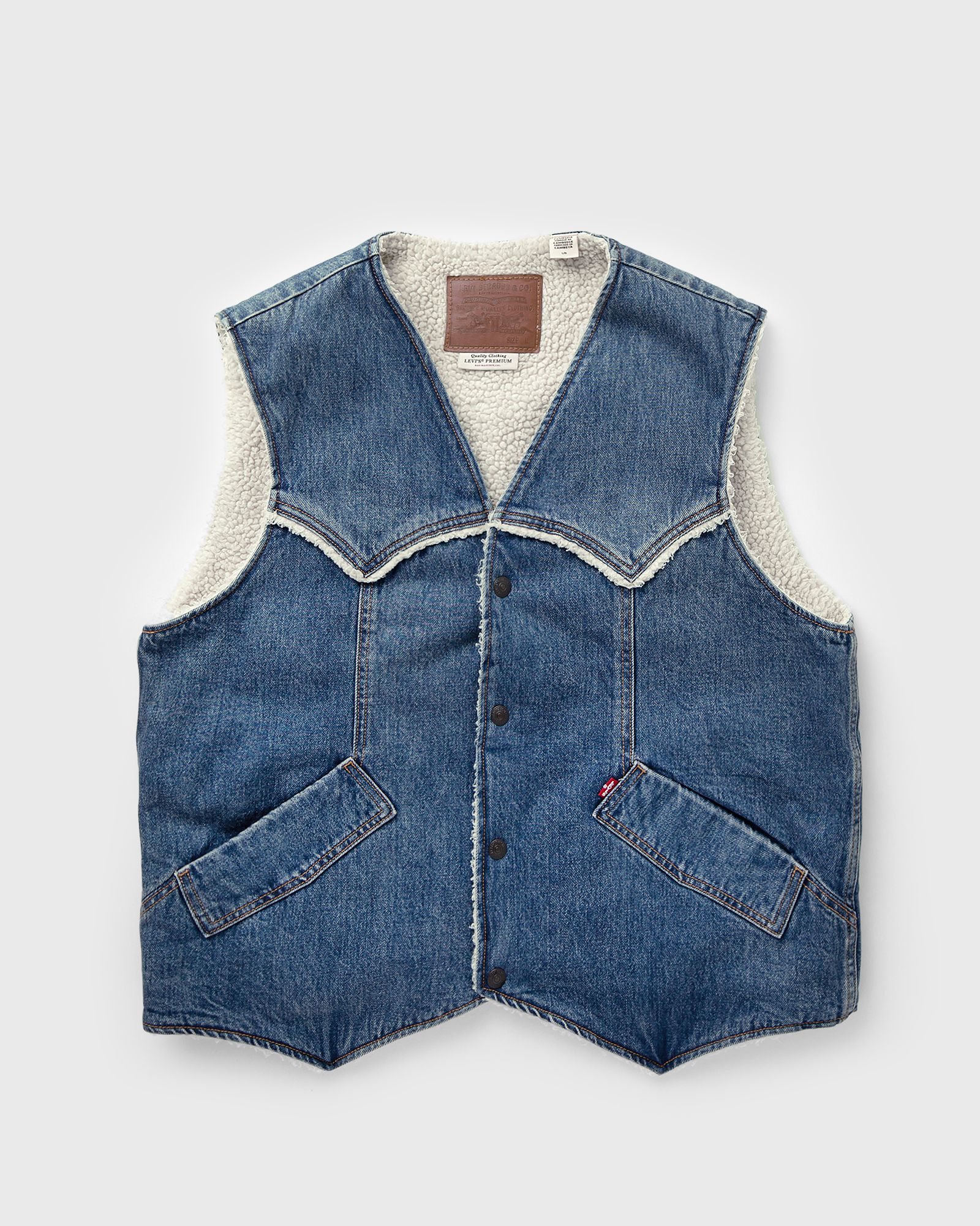 WESTERN DENIM SHERP VEST