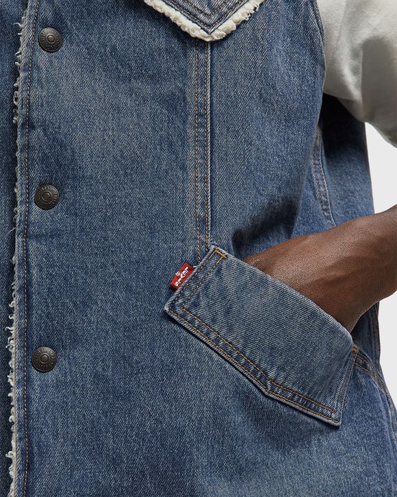 WESTERN DENIM SHERP VEST