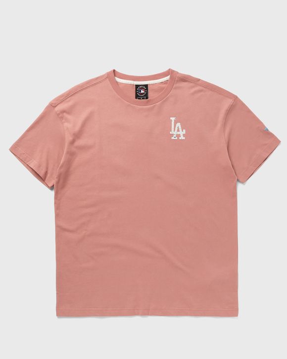 New Era MLB LA Dodgers chest logo t-shirt in pink