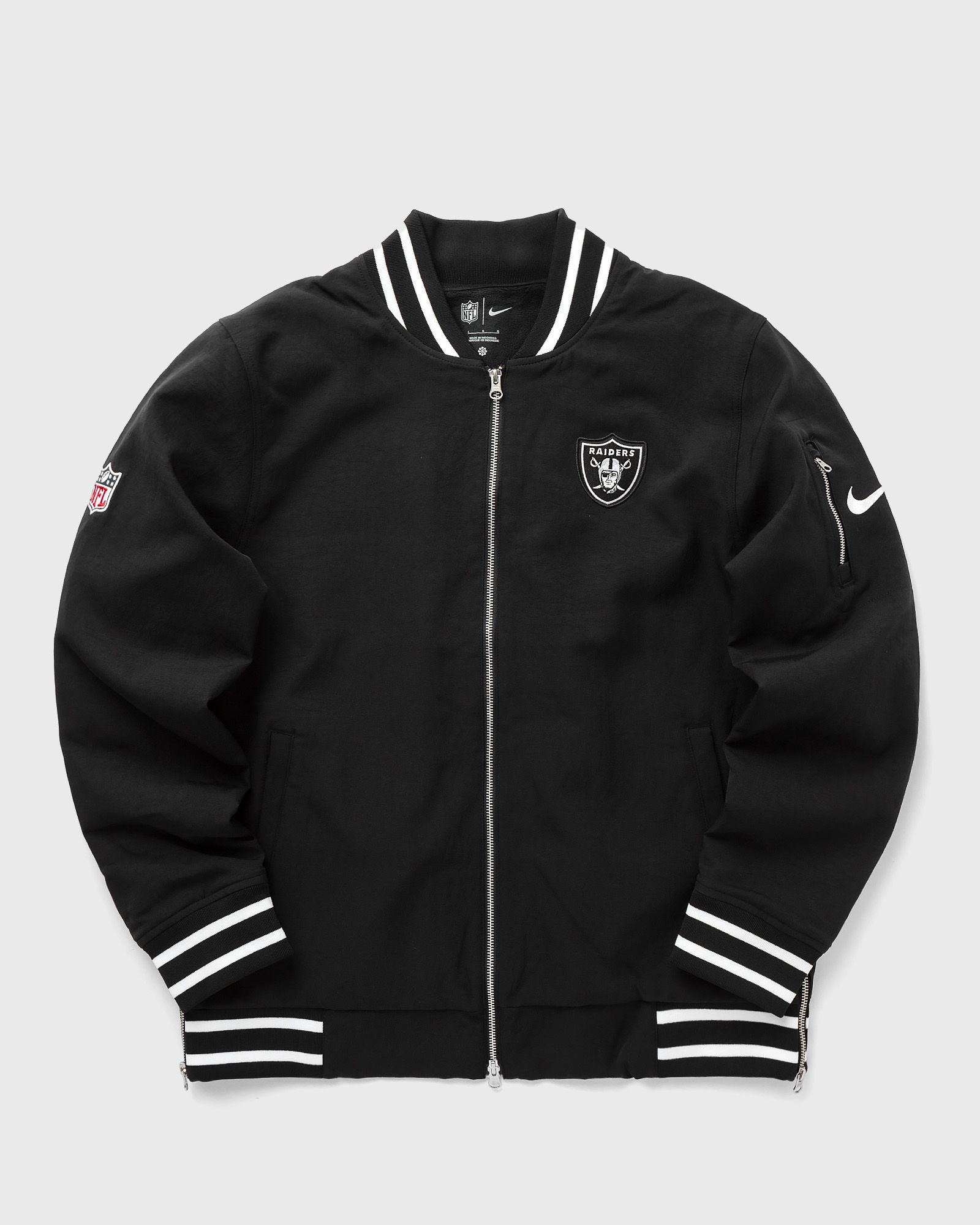 Nike - nfl las vegas raiders  coach bomber jacket men bomber jackets|college jackets black in größe:m