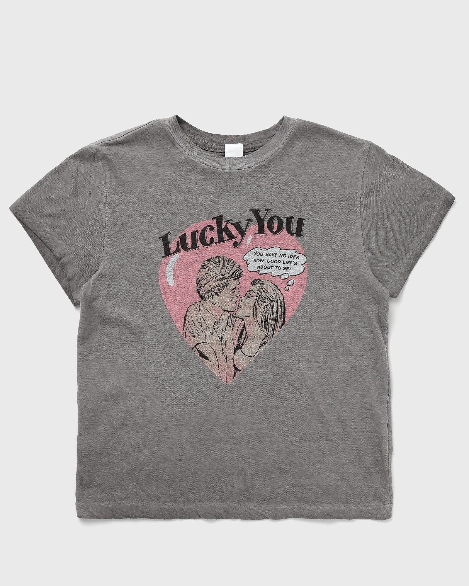 Re/Done - classic tee lucky you women shortsleeves grey in größe:m