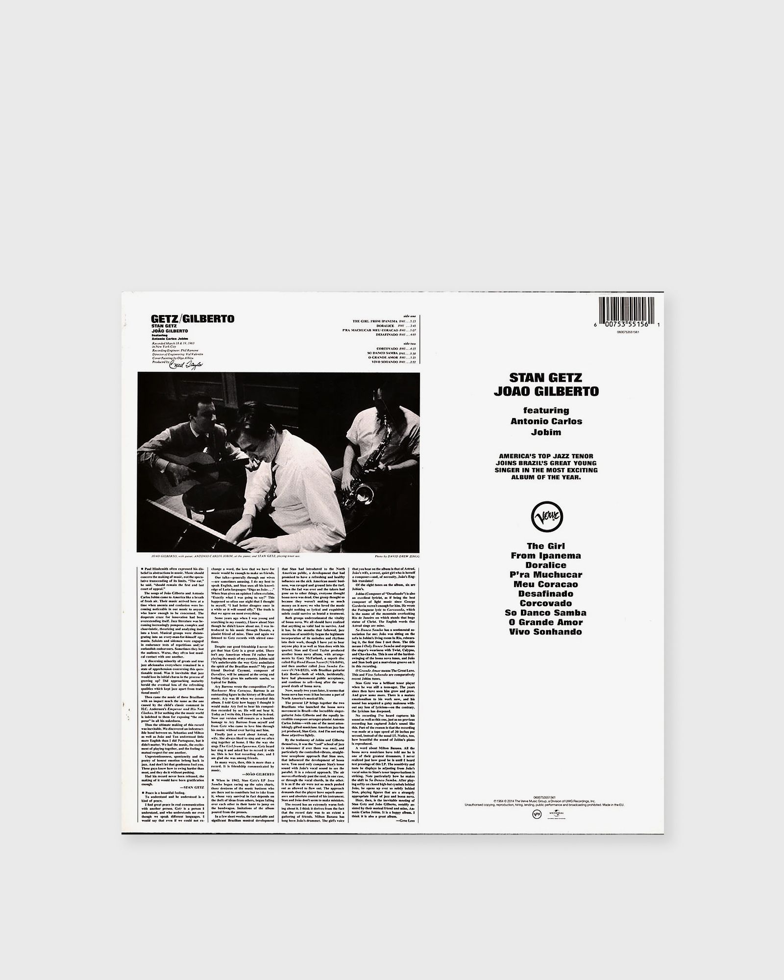 Stan Getz & Jao Gilberto  - Getz/Gilberto