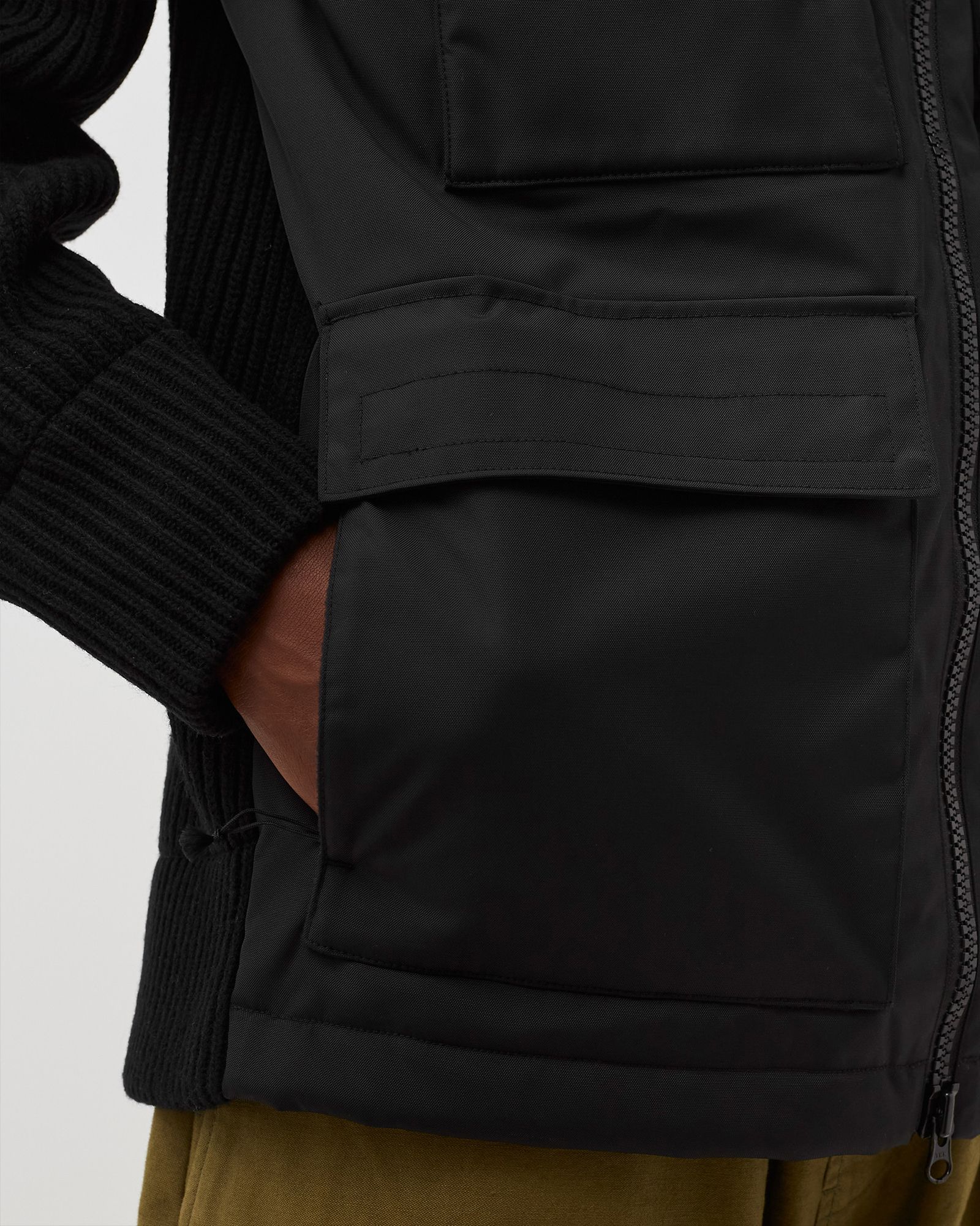 METROPOLIS MIXED LAMBSWOOL NYLON JACKET