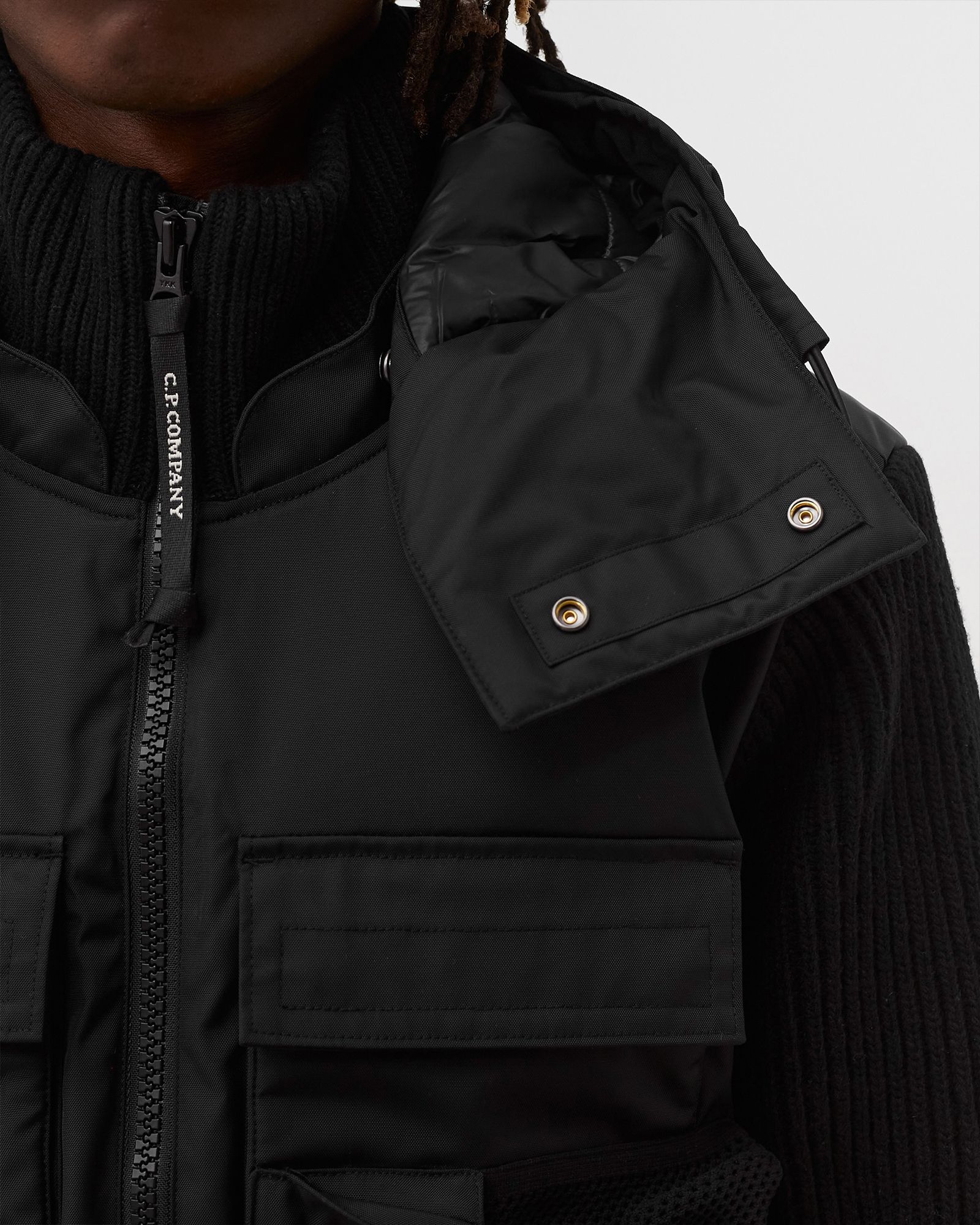 METROPOLIS MIXED LAMBSWOOL NYLON JACKET