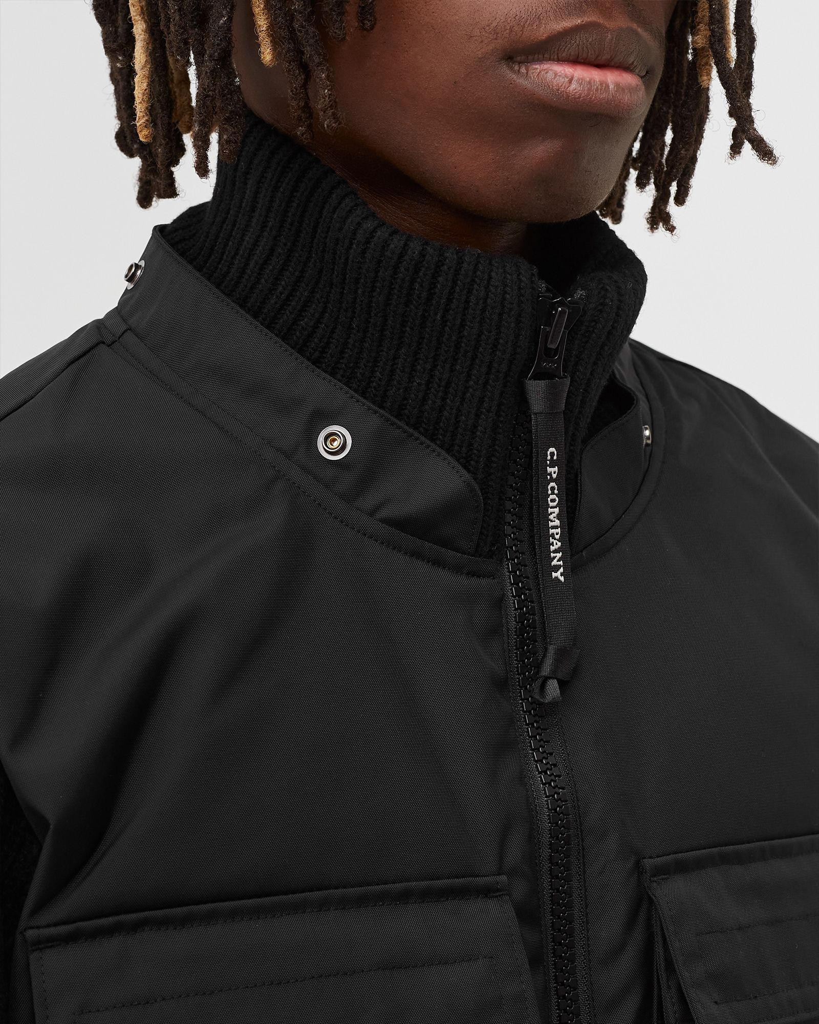 METROPOLIS MIXED LAMBSWOOL NYLON JACKET