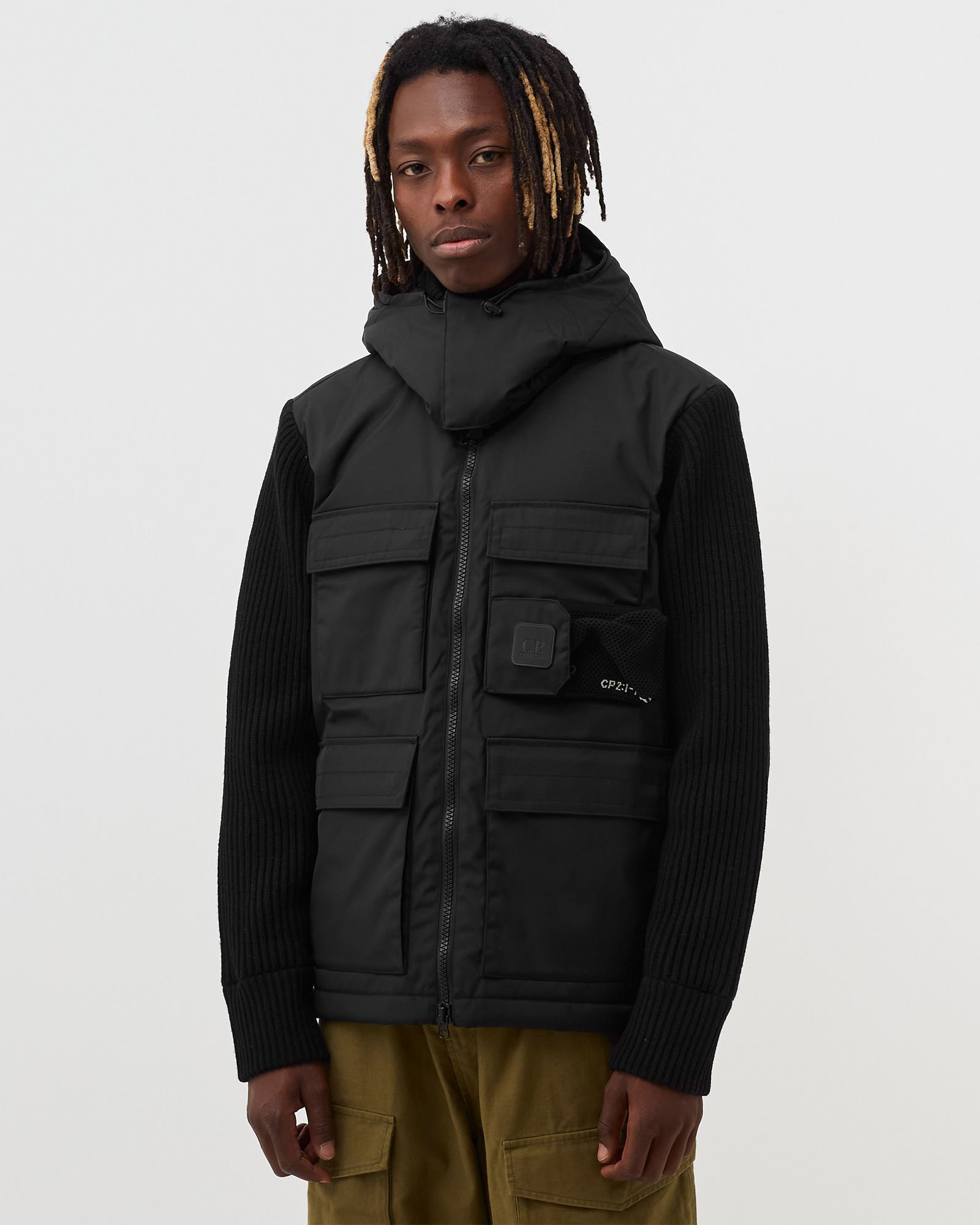 METROPOLIS MIXED LAMBSWOOL NYLON JACKET