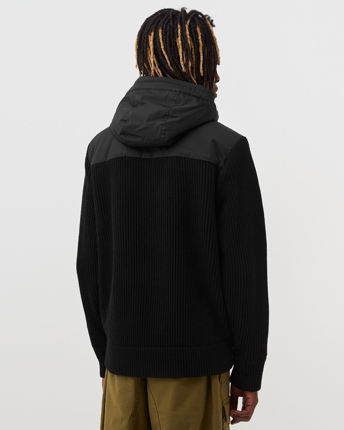 C.P. Company METROPOLIS MIXED LAMBSWOOL NYLON JACKET Black