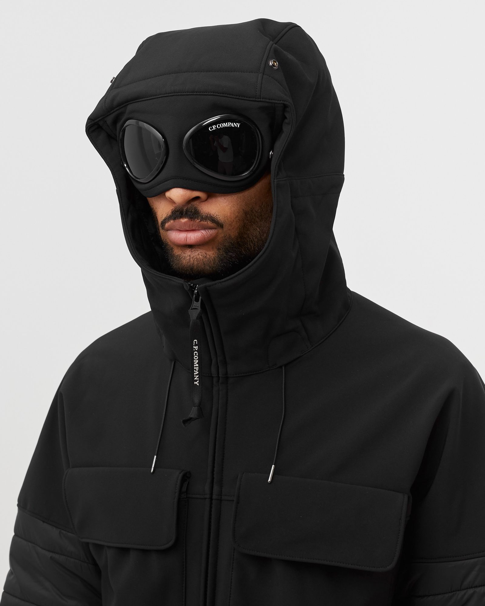 C.P. Company C.P. SHELL-R MIXED GOGGLE JACKET Black | BSTN Store